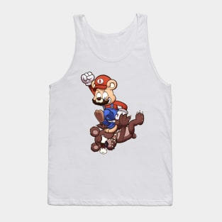 Italian Plumber Teddy Bear Tank Top